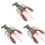 3Pcs Plastic Lobster Figurines Lifelike Simulation Decorative Craft 3