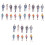 45Pcs Durable Painted People Figures Plastic for Architectural Layouts 4