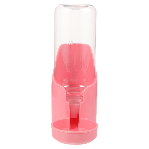 5Pcs Compact Pink Automatic Small Pet Feeder Hanging Water Dispenser