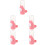5Pcs Compact Pink Automatic Small Pet Feeder Hanging Water Dispenser 8