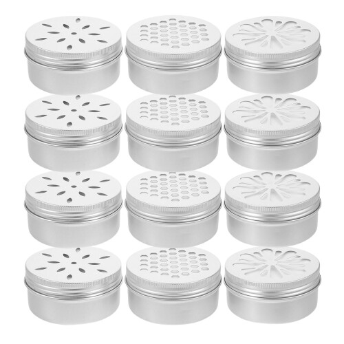 48Pcs Silver Aluminum Screw Lid Containers for Candy Wax Balm Storage