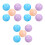15Pcs Durable PVC Rubber Balls Assorted Play Balls Set 9