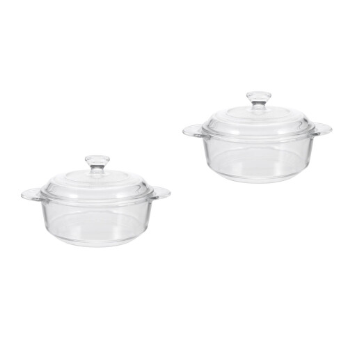 2Pièces Verre Transparent Cuisine Multiusage Poignées 2