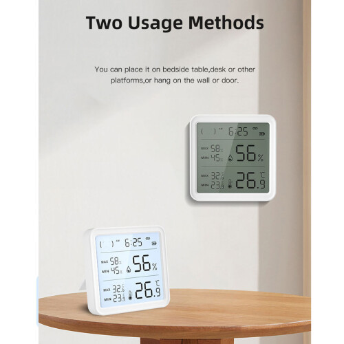 ABS Thermometer/Hygrometer -9,9~60C, 0-99%RH, AAAx3 2
