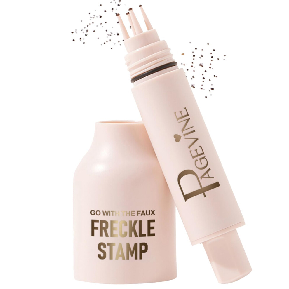 Faux Freckle Pen Waterproof LongLasting Makeup Tool with MultiProng Stamp for Natural Sunkissed Look Espresso