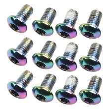 Stainless Steel Bicycle Brake Disc Bolts M5 X 10mm for Mountain Road Bikes, Durable and Corrosion-Resistant Fasteners