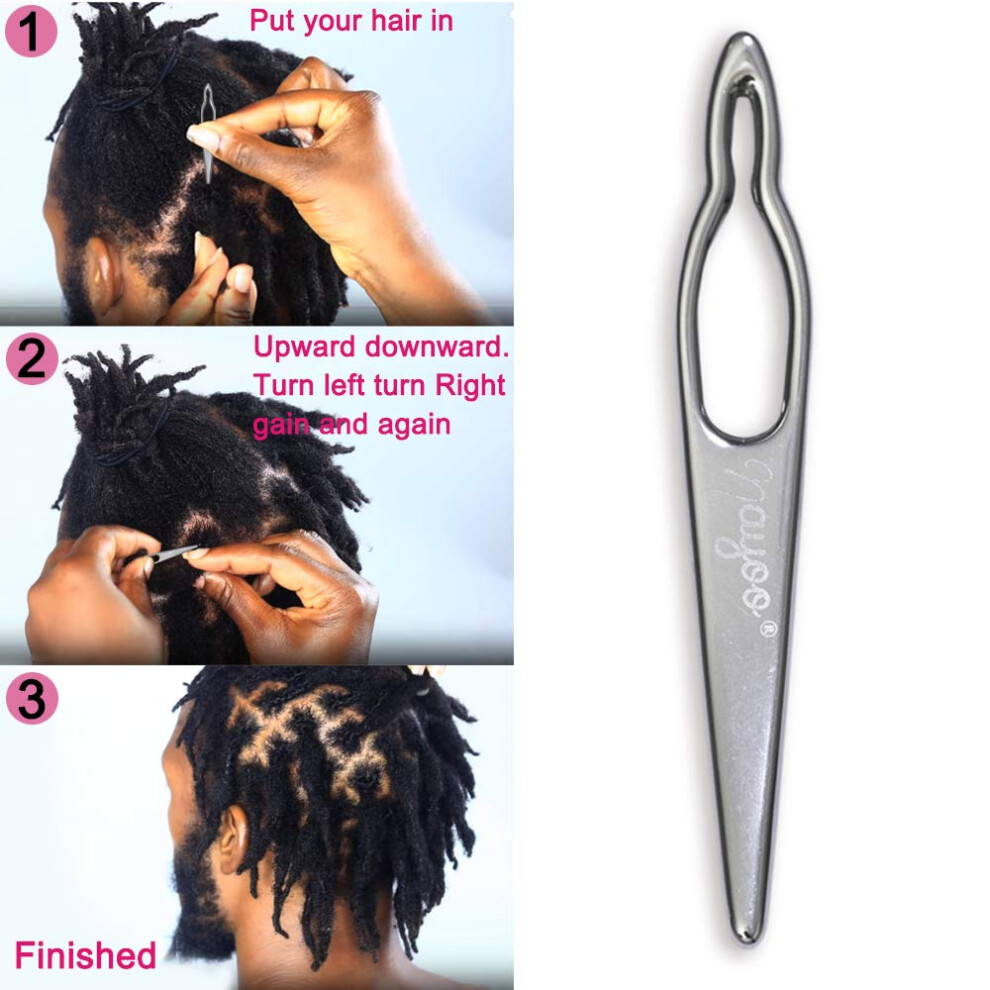 Stainless Steel Dreadlock Maintenance Tool for Quick Root Tightening and Damage Loc