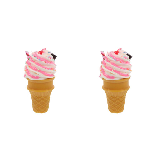 2Pièces Décorations Glace Simulée Multi Couleurs Pour Café 2