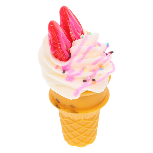 2Pièces Cornets Glace Simulation PVC Colorés Accessoires Décor 2
