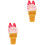 2Pièces Cornets Glace Simulation PVC Colorés Accessoires Décor 5