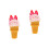 2Pièces Cornets Glace Simulation PVC Colorés Accessoires Décor 6