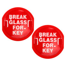 10Pcs Red Plastic Key Lock Box for Emergency Use and Wall Installation
