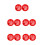 10Pcs Red Plastic Key Lock Box for Emergency Use and Wall Installation 10