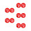 10Pcs Red Plastic Key Lock Box for Emergency Use and Wall Installation 8