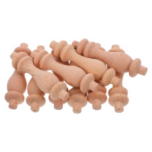50Pcs Khaki Wooden Stair Spindles Elegant Carved Furniture Decoration