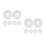 16Pcs White Fire Sprinkler Head Cover Plate Plastic Decorative Trim 9