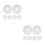 16Pcs White Fire Sprinkler Head Cover Plate Plastic Decorative Trim 6