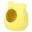 2Pcs Yellow Shell-Shaped Ceramic Hamster House Pet Nest for Small Pets 1