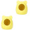 2Pcs Yellow Shell-Shaped Ceramic Hamster House Pet Nest for Small Pets 3