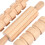 3Sets Clay Modeling Wooden Tools Kit Beige for DIY Pottery Shaping 5