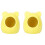 2Pcs Yellow Shell-Shaped Ceramic Hamster House Pet Nest for Small Pets 2