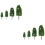 40Pcs Green Landscape Model Trees Plastic Cement for Desk Decor 6