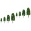 40Pcs Green Landscape Model Trees Plastic Cement for Desk Decor 4
