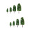 40Pcs Green Landscape Model Trees Plastic Cement for Desk Decor 7