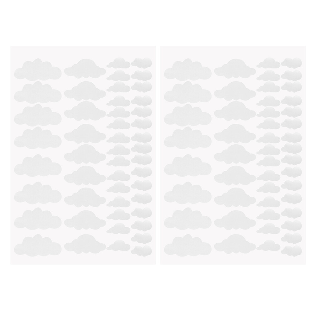 288Pcs Cloud Decals Kids Room Pvc Wall Stickers For Window And Walls Aboofan