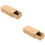2Pcs Hard Shell Eyeglass Case Bamboo Material Beige Storage Organizer 6
