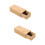 2Pcs Hard Shell Eyeglass Case Bamboo Material Beige Storage Organizer 7