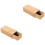 2Pcs Hard Shell Eyeglass Case Bamboo Material Beige Storage Organizer 5