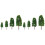40Pcs Green Landscape Model Trees Plastic Cement for Desk Decor 2