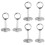 6Pcs Heavy Duty Stainless Steel Closet Pole Socket Rob Silver Brackets 5