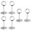 6Pcs Heavy Duty Stainless Steel Closet Pole Socket Rob Silver Brackets 6