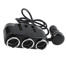 Divider multiplo accendisigari per auto da DC12V-24V con 3 prese e ricarica USB