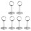 6Pcs Heavy Duty Stainless Steel Closet Pole Socket Rob Silver Brackets 2