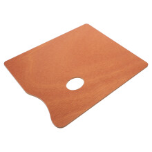 2Pcs Durable Wood Paint Mixing Palette Beige Smooth Finish for Artists