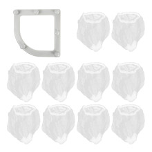 300Pcs Elastic Kitchen Sink Garbage Strainer Bags Grey Pe Mesh Filter