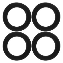 4Pcs Black Rubber Eyepiece Guards Soft Cover for Microscope Telescope