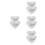 8Pcs Heart Shaped Ceramic Bowls White Ovenproof Dessert Snack Bakeware 7