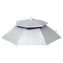 2Pcs Rainproof Silver Oxford Umbrella Cap Hands-Free for Daily Use