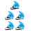 5Pcs Sky-Blue Kids Back Float Swim Trainer Eva Float for Pool Safety 3