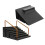 2Pcs Black Fingerboard Ramp Kit Plastic Mini Skatepark Obstacles 8
