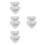 8Pcs Heart Shaped Ceramic Bowls White Ovenproof Dessert Snack Bakeware 4