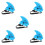 5Pcs Sky-Blue Kids Back Float Swim Trainer Eva Float for Pool Safety 7