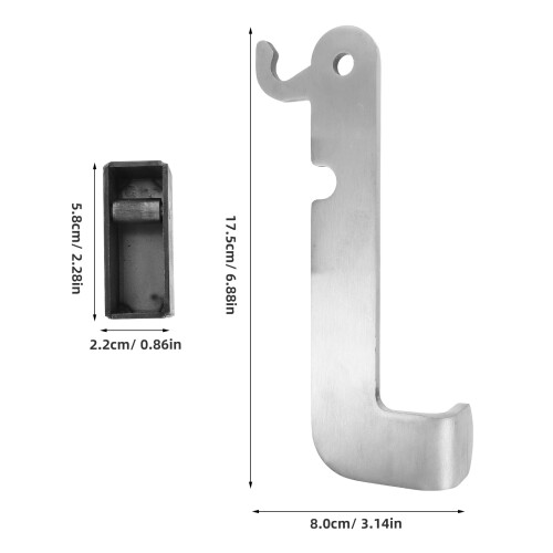 Stainless Steel Fire Pit Door Handle Replacement Anti Scald Silver 2