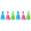 6Pcs PVC Kitchen Sink Plungers Assorted Colors Efficient Sewer Cleaner 9