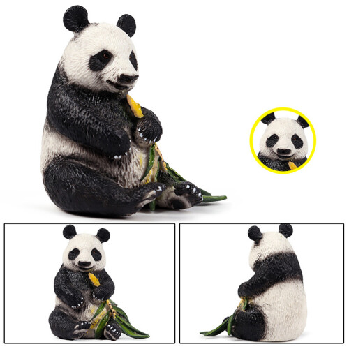 3Sets Assorted Color Plastic Panda Models Kids Educational Decor Toys 2