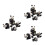 3Sets Assorted Color Plastic Panda Models Kids Educational Decor Toys 10